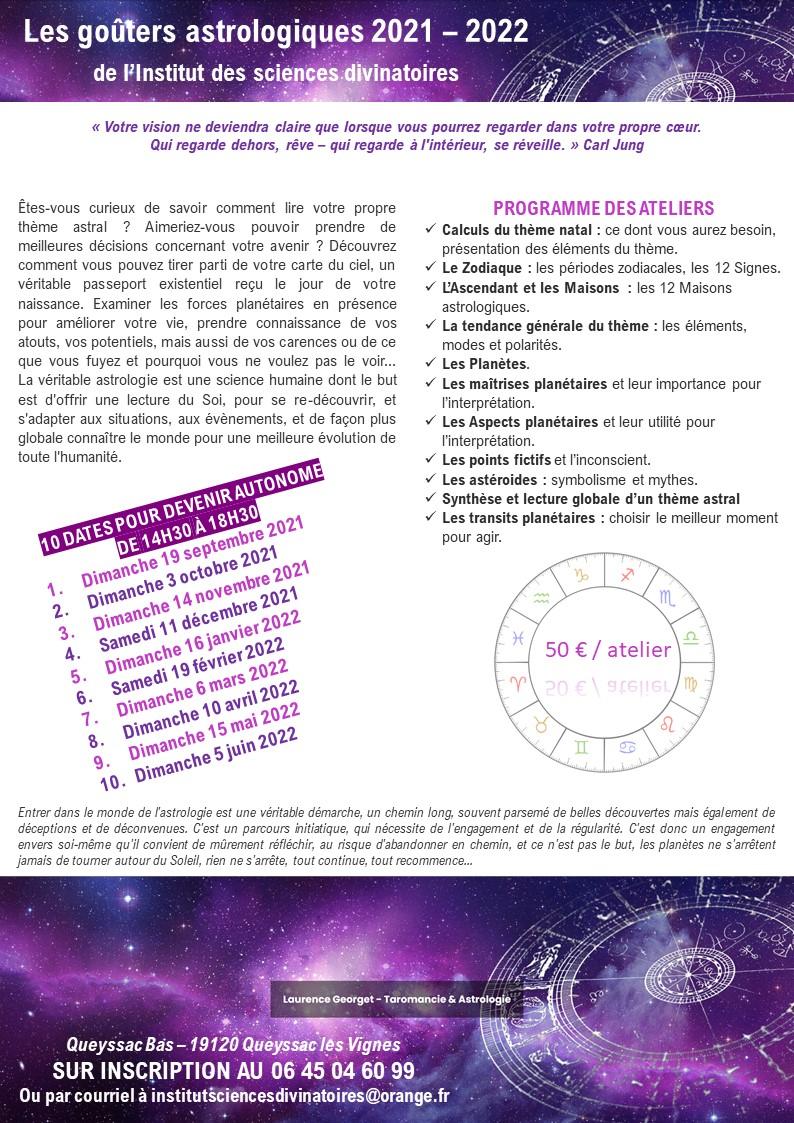 Les gouters astrologiques 2021 2022